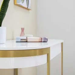 Jack & Alice Schreibtisch Cayo - Hochglanz Weiß / Gold -Büromöbel Verkäufe 1000256402 220601 022 MOOD DETAILS P000000001000256402 mood