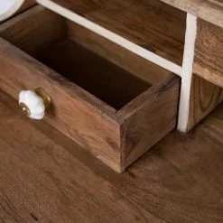 Wolf-Möbel Sekretär Maison - Akazie massiv - Akazie Stone / Antik Weiß -Büromöbel Verkäufe 1000257240 220406 055 DETAILS P000000001000257240