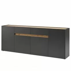 Norrwood Sideboard Olon - Anthrazit - Breite: 220 cm