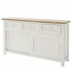 Maison Belfort Sideboard Balignton - Kiefer massiv - Kiefer / Weiß