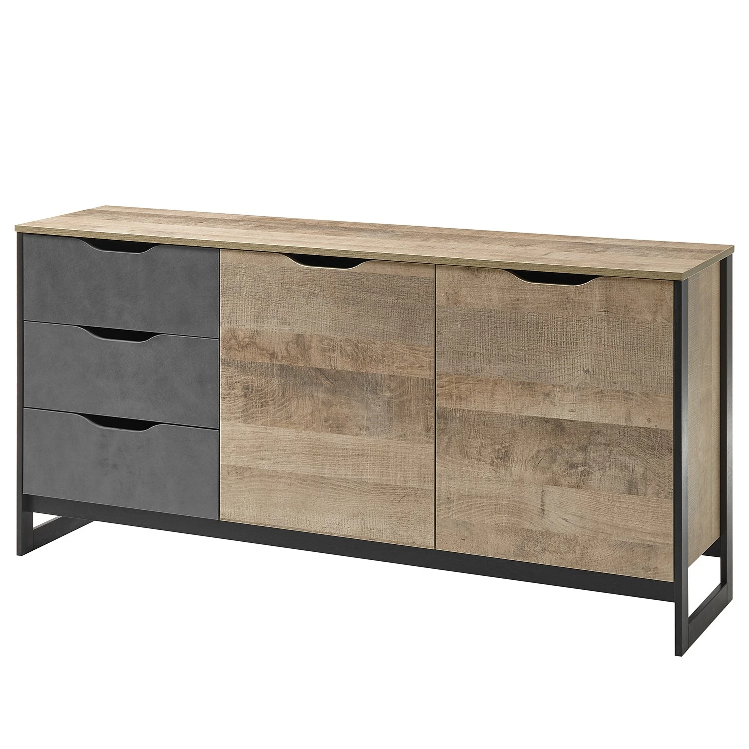 Red Living Sideboard Cocody II - Eiche Montana Dekor / Grau 3 Red Living Sideboard Cocody II - Eiche Montana Dekor / Grau