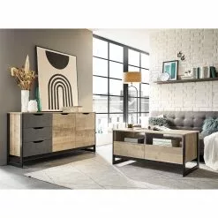 Red Living Sideboard Cocody II - Eiche Montana Dekor / Grau 9 Red Living Sideboard Cocody II - Eiche Montana Dekor / Grau -Büromöbel Verkäufe 1000261326 210426 09140000052 MOOD DETAILS P000000001000261326 mood