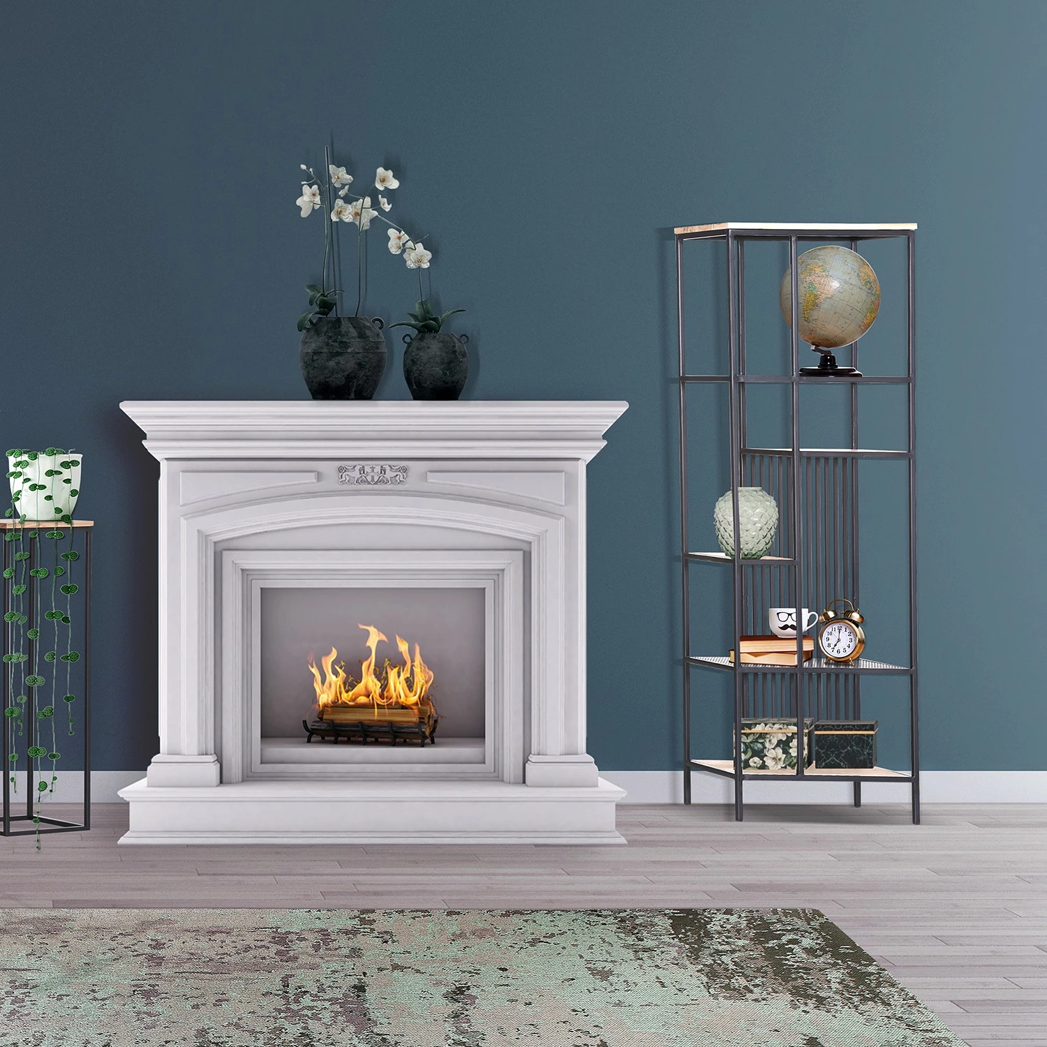 Red Living Regal Uulu IV - Akazie massiv / Metall - Akazie / Schwarz 5 Red Living Regal Uulu IV - Akazie massiv / Metall - Akazie / Schwarz – Bild 3