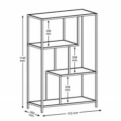 Red Living Regal Coogee I - Schwarz / Gold - Höhe: 114 cm 15 Red Living Regal Coogee I - Schwarz / Gold - Höhe: 114 cm -Büromöbel Verkäufe 1000263280 210430 14473000103 SKETCH DETAILS P000000001000263280 sketch