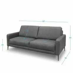 Loftscape Sofa Suzette I (2-Sitzer) - Echtleder - Echtleder Arelia: Fango -Büromöbel Verkäufe 1000263493 210601 15012701324 SKETCH DETAILS P000000001000263493 sketch