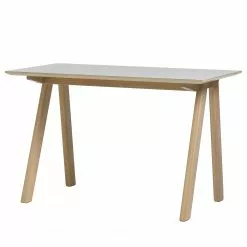 Norrwood Schreibtisch Berri - Eiche teilmassiv - Hellgrau / Eiche