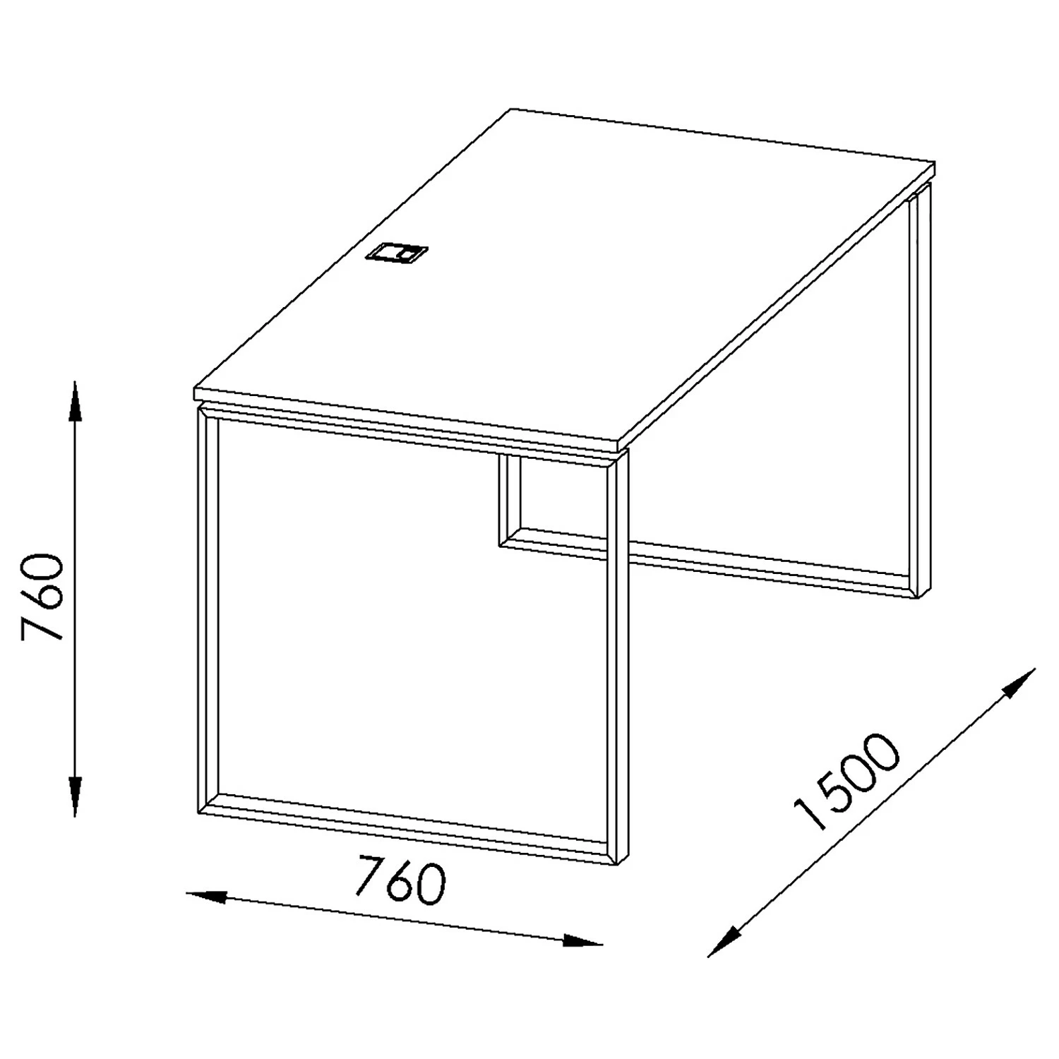 Maja Möbel Schreibtisch YOLO - Breite: 150 cm - Vernickelt 7 Maja Möbel Schreibtisch YOLO - Breite: 150 cm - Vernickelt – Bild 5