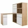 Maja Möbel Schreibtisch-Kombination Mini-Office II - Eiche Riviera Dekor / Weiß -Büromöbel Verkäufe 1000269044 210610 16250800297 IMAGE P000000001000269044