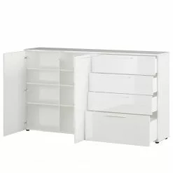 Germania Sideboard Sunnyvale - Hochglanz Weiß / Matt Weiß - Breite: 186 cm 11 Germania Sideboard Sunnyvale - Hochglanz Weiß / Matt Weiß - Breite: 186 cm -Büromöbel Verkäufe 1000270198 210526 06260600008 DETAILS P000000001000270198