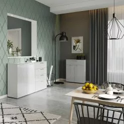 Germania Kommode Sunnyvale - Hochglanz Weiß / Matt Weiß -Büromöbel Verkäufe 1000270199 210526 06260800015 MOOD DETAILS P000000001000270199 mood