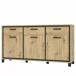 Red Living Sideboard Egan II - Eiche Artisan Dekor / Eiche Schwarz Dekor