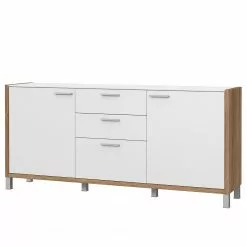 Norrwood Sideboard Boyd I - Weiß / Eiche Dekor