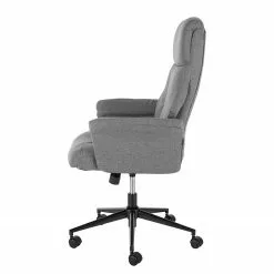 Furnitive Massagebürostuhl Barking - (mit Massagefunktion) - Flachgewebe / Metall - Grau / Schwarz -Büromöbel Verkäufe 1000272622 220609 035 DETAILS P000000001000272622