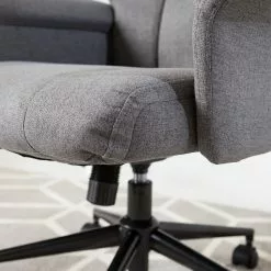 Furnitive Massagebürostuhl Barking - (mit Massagefunktion) - Flachgewebe / Metall - Grau / Schwarz -Büromöbel Verkäufe 1000272622 220628 031 DETAILS P000000001000272622