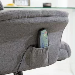 Furnitive Massagebürostuhl Barking - (mit Massagefunktion) - Flachgewebe / Metall - Grau / Schwarz -Büromöbel Verkäufe 1000272622 220628 032 DETAILS P000000001000272622