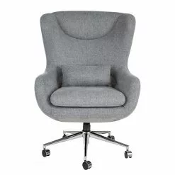 Furnitive Massagebürostuhl Barnard - (mit Massagefunktion) - Webstoff / Metall - Hellgrau / Chrom -Büromöbel Verkäufe 1000272624 220629 030 DETAILS P000000001000272624