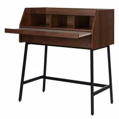 Loftscape Sekretär Noora - Walnuss / Schwarz -Büromöbel Verkäufe 1000272893 220331 031 DETAILS P000000001000272893