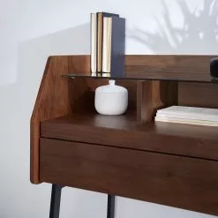 Loftscape Sekretär Noora - Walnuss / Schwarz -Büromöbel Verkäufe 1000272893 220530 035 DETAILS P000000001000272893