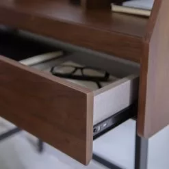 Loftscape Sekretär Noora - Walnuss / Schwarz -Büromöbel Verkäufe 1000272893 220530 045 DETAILS P000000001000272893