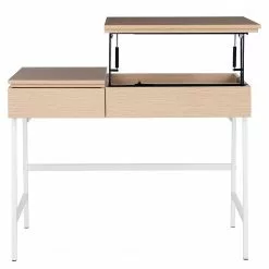 Loftscape Schreibtisch Neutra - (höhenverstellbar) - Eiche Dekor / Matt Weiß -Büromöbel Verkäufe 1000272894 220329 032 DETAILS P000000001000272894