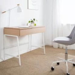 Loftscape Schreibtisch Neutra - (höhenverstellbar) - Eiche Dekor / Matt Weiß -Büromöbel Verkäufe 1000272894 220520 020 MOOD DETAILS P000000001000272894 mood