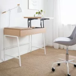 Loftscape Schreibtisch Neutra - (höhenverstellbar) - Eiche Dekor / Matt Weiß -Büromöbel Verkäufe 1000272894 220520 021 MOOD DETAILS P000000001000272894 mood