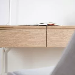 Loftscape Schreibtisch Neutra - (höhenverstellbar) - Eiche Dekor / Matt Weiß -Büromöbel Verkäufe 1000272894 220520 040 DETAILS P000000001000272894