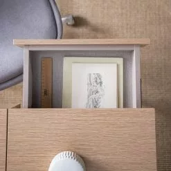 Loftscape Schreibtisch Neutra - (höhenverstellbar) - Eiche Dekor / Matt Weiß -Büromöbel Verkäufe 1000272894 220520 050 DETAILS P000000001000272894