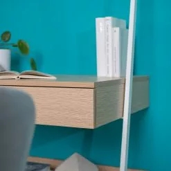 Loftscape Schreibtischregal North - Eiche Dekor / Matt Weiß -Büromöbel Verkäufe 1000272897 220531 021 MOOD DETAILS P000000001000272897 mood