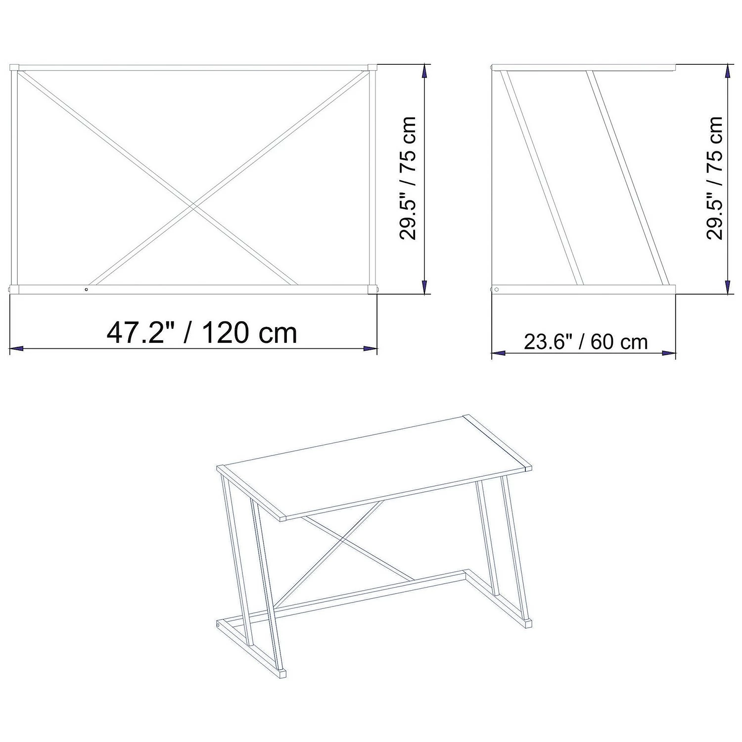 Red Living Schreibtisch Alea - Marmor Weiß Dekor / Gold 7 Red Living Schreibtisch Alea - Marmor Weiß Dekor / Gold – Bild 5