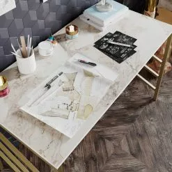 Red Living Schreibtisch Aneta - Marmor Weiß Dekor 9 Red Living Schreibtisch Aneta - Marmor Weiß Dekor -Büromöbel Verkäufe 1000273390 210615 12562600014 MOOD DETAILS P000000001000273390 mood