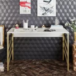 Red Living Schreibtisch Aneta - Marmor Weiß Dekor 10 Red Living Schreibtisch Aneta - Marmor Weiß Dekor -Büromöbel Verkäufe 1000273390 210615 12562600015 MOOD DETAILS P000000001000273390 mood