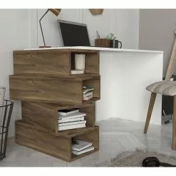 Red Living Schreibtisch Bela - Weiß / Walnuss Dekor 10 Red Living Schreibtisch Bela - Weiß / Walnuss Dekor -Büromöbel Verkäufe 1000273391 210615 12562600020 MOOD DETAILS P000000001000273391 mood