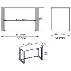 Red Living Schreibtisch Andel - Marmor Weiß Dekor -Büromöbel Verkäufe 1000273396 210615 12562700029 SKETCH DETAILS P000000001000273396 sketch