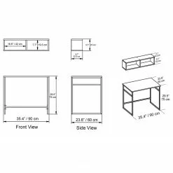 Red Living Schreibtisch-Set Ann (2-teilig) - Weiß / Gold 9 Red Living Schreibtisch-Set Ann (2-teilig) - Weiß / Gold -Büromöbel Verkäufe 1000273402 210615 12562700067 SKETCH DETAILS P000000001000273402 sketch