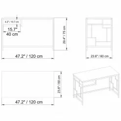 Red Living Schreibtisch Asaa - Marmor Weiß Dekor -Büromöbel Verkäufe 1000273404 210615 12562700079 SKETCH DETAILS P000000001000273404 sketch