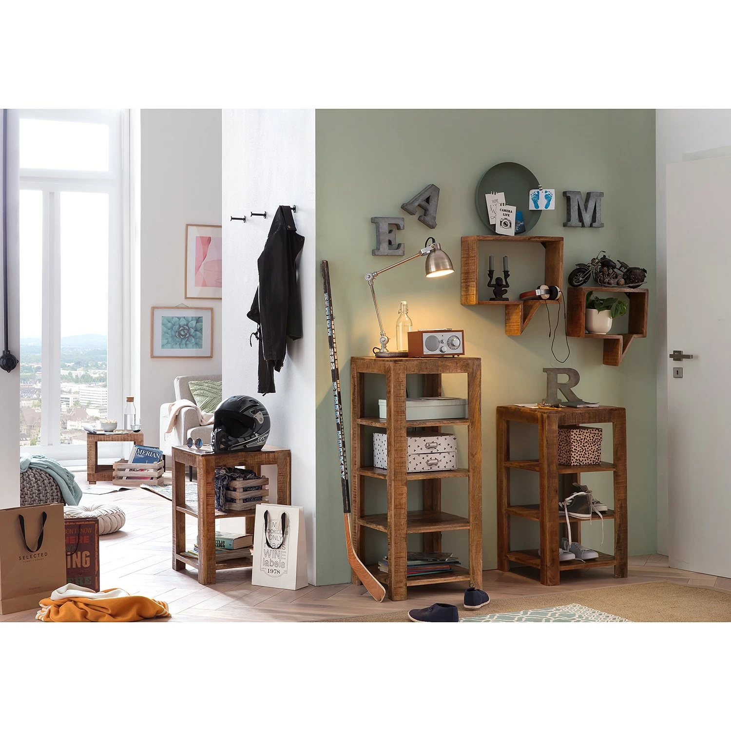 Naturoo Regal Colwood - Mango massiv - Höhe: 60 cm 4 Naturoo Regal Colwood - Mango massiv - Höhe: 60 cm – Bild 2