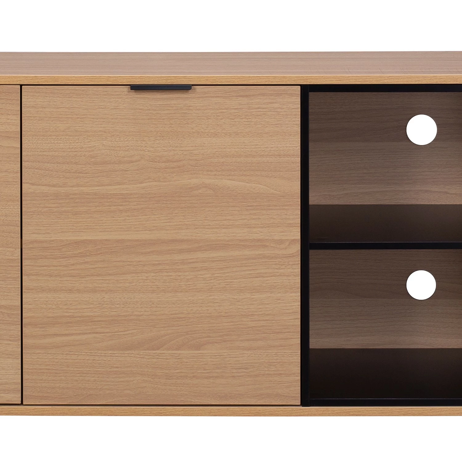 Loftscape Sideboard Borsh - Echtholzfurnier - Eiche / Schwarz 5 Loftscape Sideboard Borsh - Echtholzfurnier - Eiche / Schwarz – Bild 3