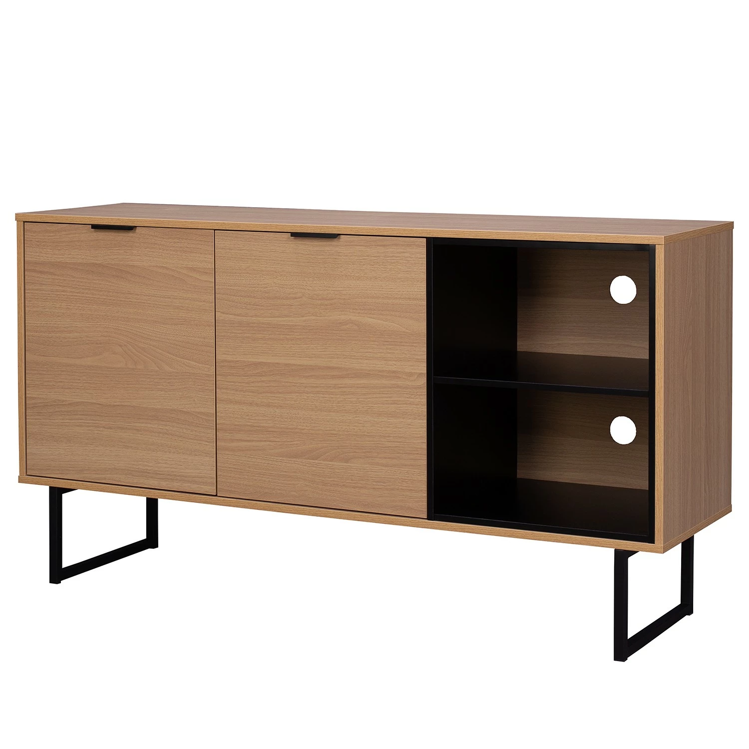 Loftscape Sideboard Borsh - Echtholzfurnier - Eiche / Schwarz 3 Loftscape Sideboard Borsh - Echtholzfurnier - Eiche / Schwarz
