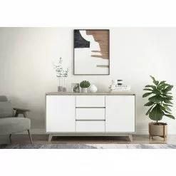 Norrwood Sideboard Jano - Weiß / Eiche Artisan Dekor -Büromöbel Verkäufe 1000273498 210615 13505800057 MOOD DETAILS P000000001000273498 mood