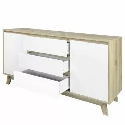 Norrwood Sideboard Jano - Weiß / Eiche Artisan Dekor -Büromöbel Verkäufe 1000273498 210615 13505800058 DETAILS P000000001000273498