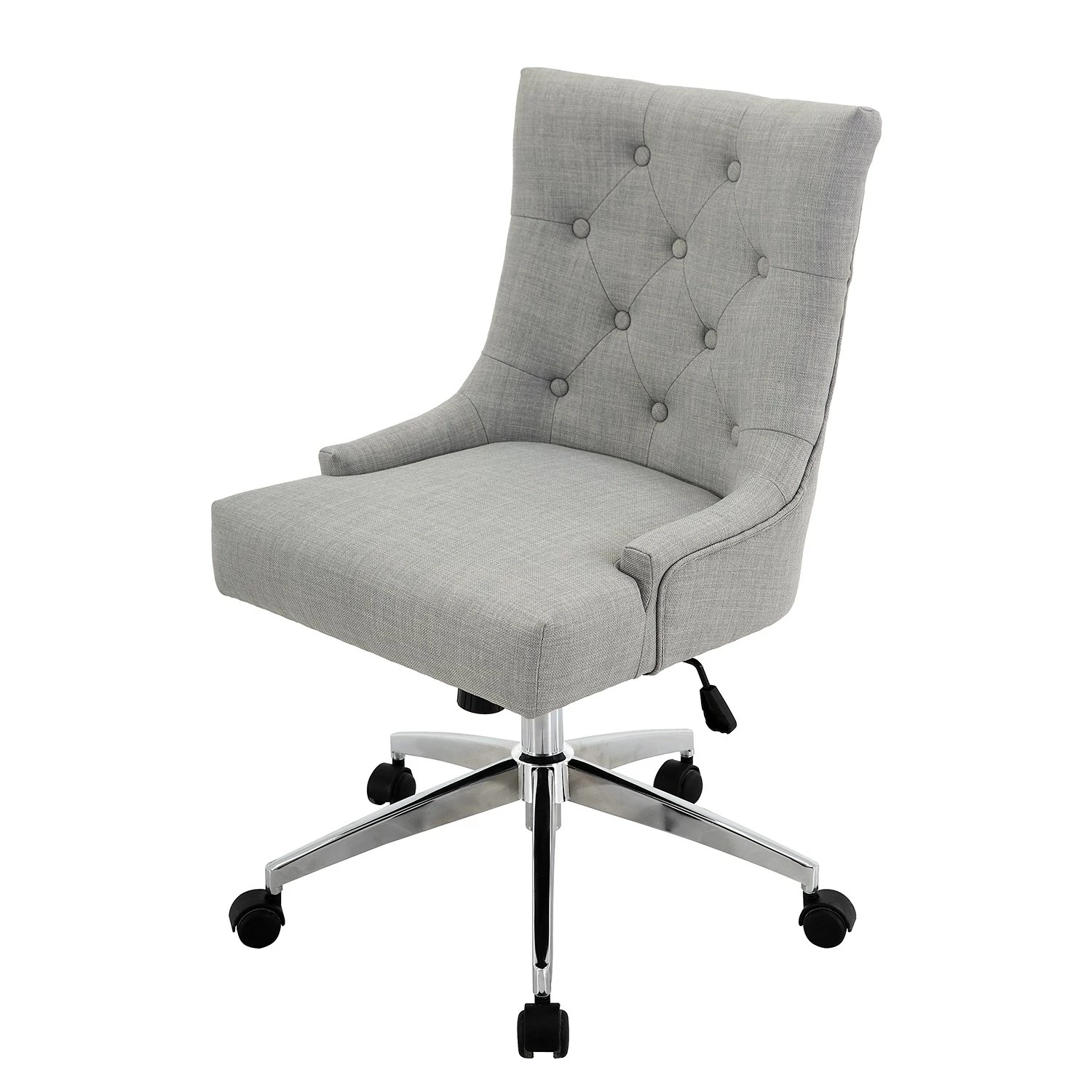 Bürostuhl Caney - Flachgewebe / Metall - Hellgrau / Chrom 3 Bürostuhl Caney - Flachgewebe / Metall - Hellgrau / Chrom