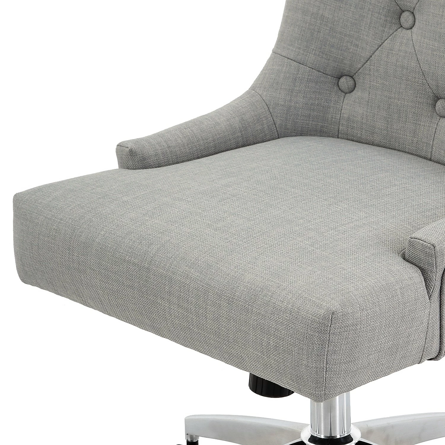 Bürostuhl Caney - Flachgewebe / Metall - Hellgrau / Chrom 5 Bürostuhl Caney - Flachgewebe / Metall - Hellgrau / Chrom – Bild 3