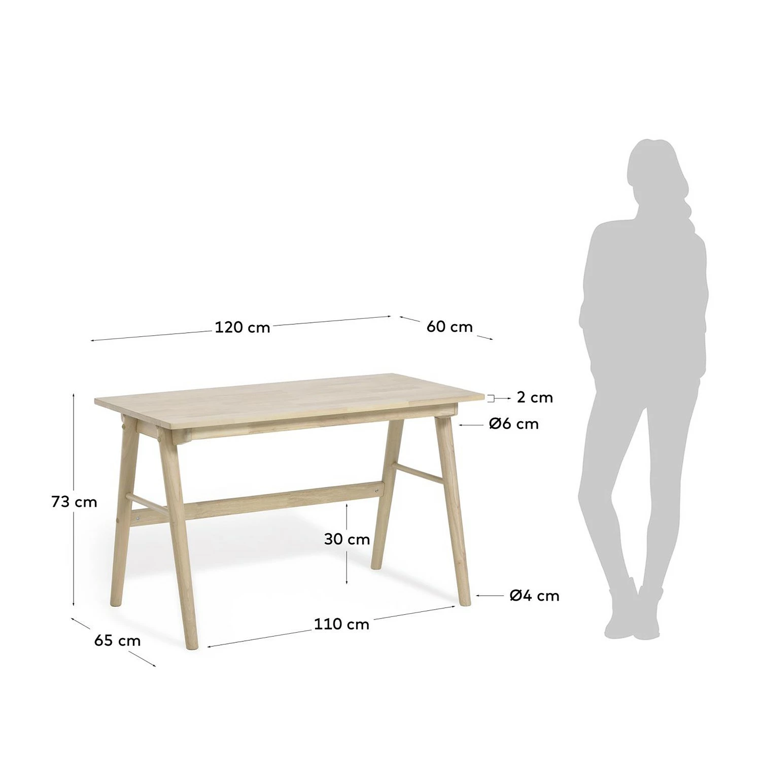 Mørteens Schreibtisch Chassy - Esche Furnier / Gummibaum massiv - Kernesche 9 Mørteens Schreibtisch Chassy - Esche Furnier / Gummibaum massiv - Kernesche – Bild 7