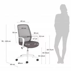 Fredriks Bürostuhl Melby - Grauweiß -Büromöbel Verkäufe 1000274888 210623 13373900026 SKETCH DETAILS P000000001000274888 sketch