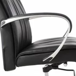 Loftscape Bürostuhl Iska - Echtleder / Aluminium - Schwarz / Chrom -Büromöbel Verkäufe 1000275389 210624 11464400015 DETAILS P000000001000275389