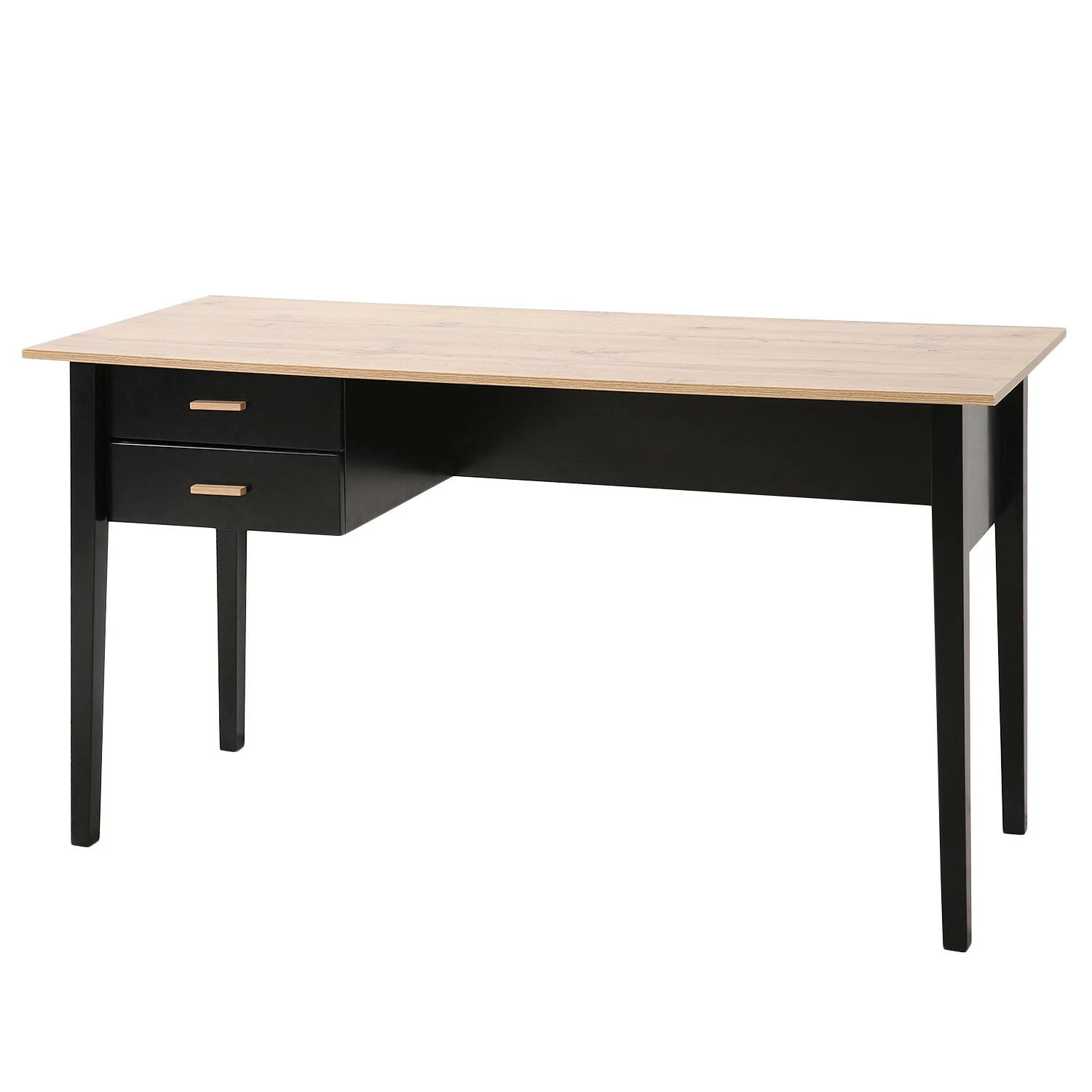 Norrwood Schreibtisch Ted - Eiche Hell Dekor / Schwarz 3 Norrwood Schreibtisch Ted - Eiche Hell Dekor / Schwarz