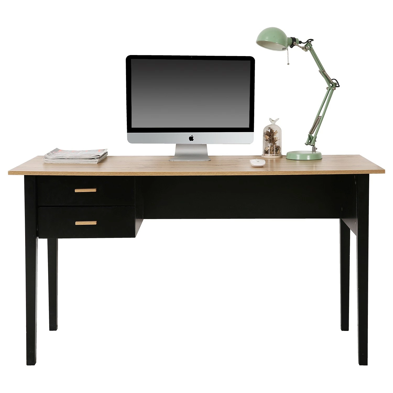 Norrwood Schreibtisch Ted - Eiche Hell Dekor / Schwarz 5 Norrwood Schreibtisch Ted - Eiche Hell Dekor / Schwarz – Bild 3