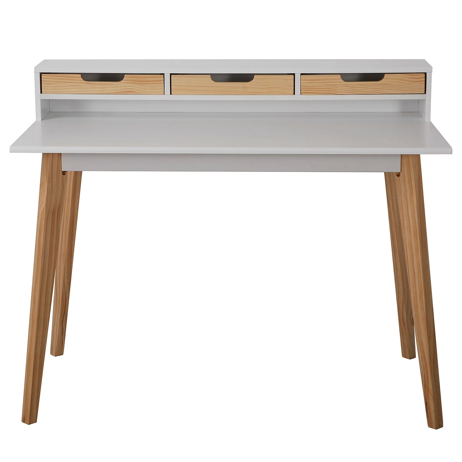 Mørteens Schreibtisch Adeele - Pinie teilmassiv - Weiß / Pinie Honig 4 Mørteens Schreibtisch Adeele - Pinie teilmassiv - Weiß / Pinie Honig – Bild 2