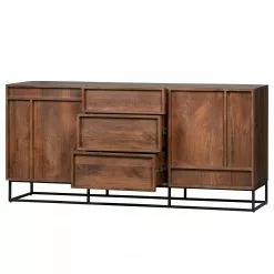 Red Living Sideboard Borro II - Mango massiv / Metall - Mango / Schwarz -Büromöbel Verkäufe 1000275686 210630 12482400417 DETAILS P000000001000275686